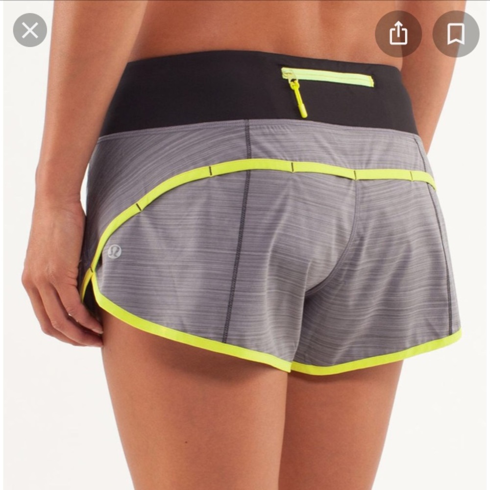 Lululemon size 6 speed shorts split pea/fossil
